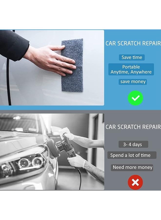 KASTWAVE Car Scratch Remover, Nano Sparkle Cloth For Car Scratches, 4 Pcs Nano Magic Cloth For Clean Paint, Surface Polish, Water Stains, Rust And Scratches Remover(Gray)  - Image 4