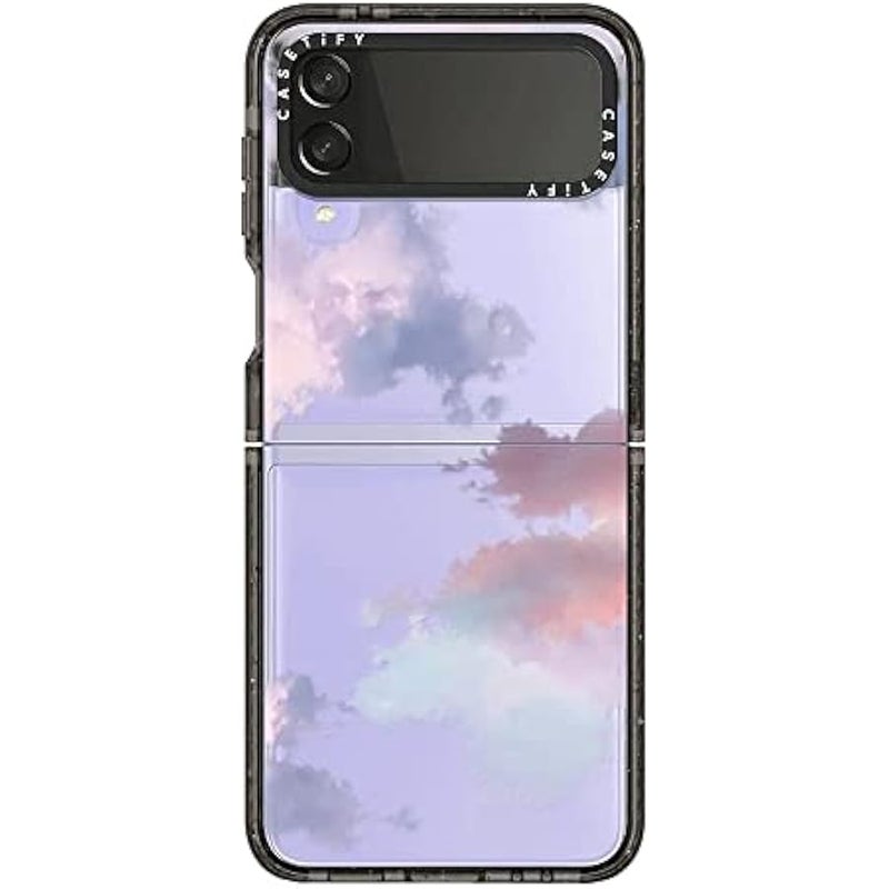 Casetify Impact Case for Galaxy Z Flip 4 - Clouds - Clear Black - Image 3