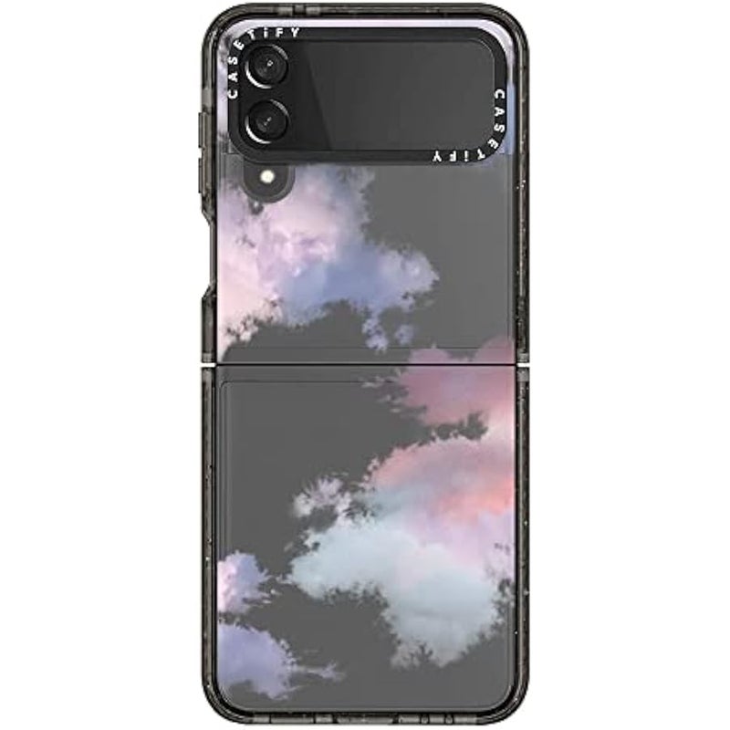 Casetify Impact Case for Galaxy Z Flip 4 - Clouds - Clear Black - Image 4