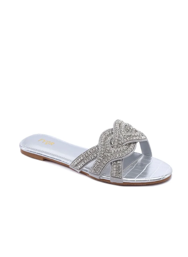 FYOR  Crystal Cutwork Flat MY 360 for Women | Best Price UAE