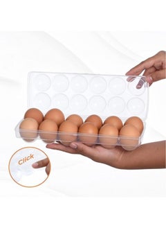 Titiz Plastic 12 Egg Storage Container with Lid BPA-Free 28x10.6x7.9 cm – Clear  - Image 2