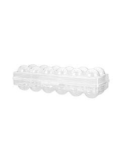 Titiz Plastic 12 Egg Storage Container with Lid BPA-Free 28x10.6x7.9 cm – Clear  - Image 1