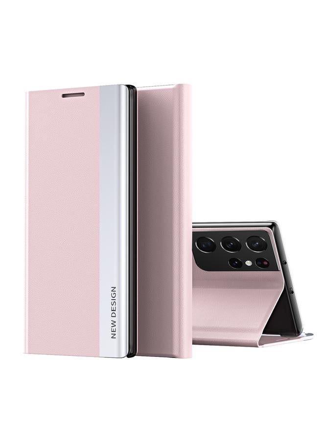 S-TOP Case For Samsung Galaxy Note20 Ultra Side Electroplated Magnetic Ultra-Thin Horizontal Flip Leather Case with Holder - Image 1