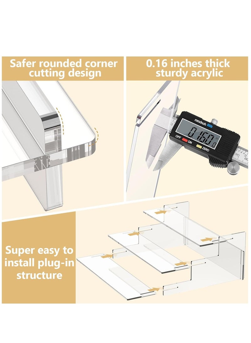 3 Tiered Acrylic Display Stand, Cupcake Holder, Perfume Organiser Display Riser Stand, Nail Polish Organiser, Small Collectibles Stand for Makeup, POP Figures, Dessert for Party - Image 2