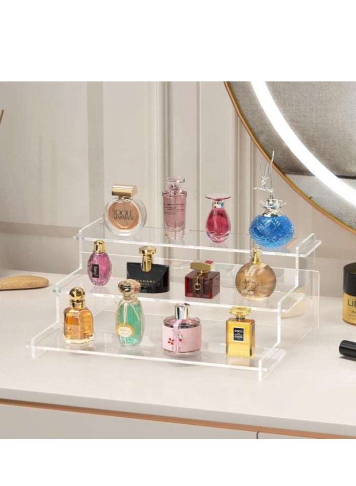 3 Tiered Acrylic Display Stand, Cupcake Holder, Perfume Organiser Display Riser Stand, Nail Polish Organiser, Small Collectibles Stand for Makeup, POP Figures, Dessert for Party - Image 5