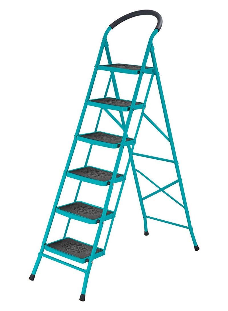TOTAL Steel Ladder 6 Steps Max Load 150kg THLAD09061 - Image 1