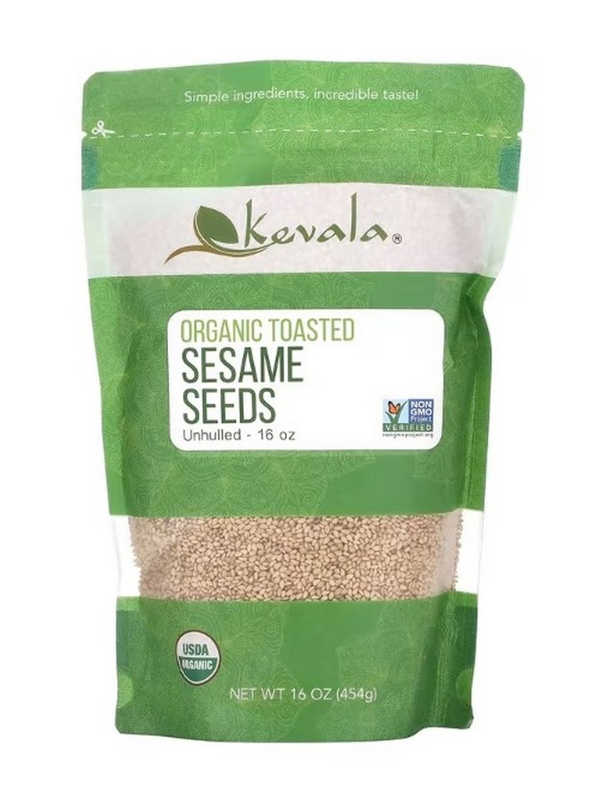 Kevala Organic Toasted Sesame Seeds Unhulled 16 oz 454 g - Image 1