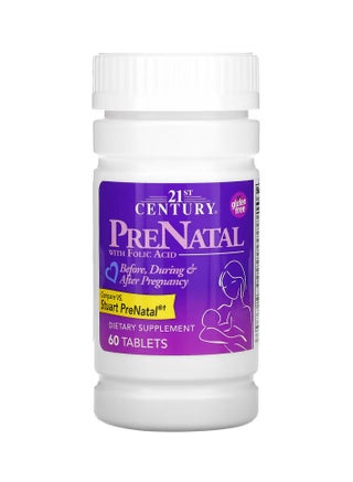 PreNatal with Folic Acid, 60 Tablets - pzsku/Z7708A74CE812F8EB5073Z/45/_/1709492541/aace6e7f-3dd0-44df-9623-f16c4fd21804