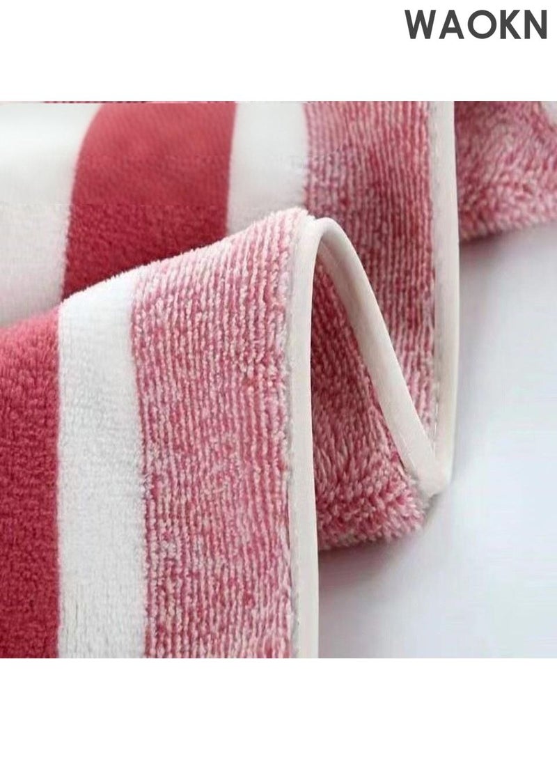 WAOKN Set of 2 Luxury Bath Towels - Ultra Soft, Highly Absorbent, Quick Drying - 140x70 cm and 35x76 cm - Large Cotton Towels - bath towels, shower towels, cotton bath towels, ultra-absorbent bath towels, large bath towels, soft bath towels, quick-drying bath towels, bath towel set, bathroom accessories, bathroom essentials. - Image 4