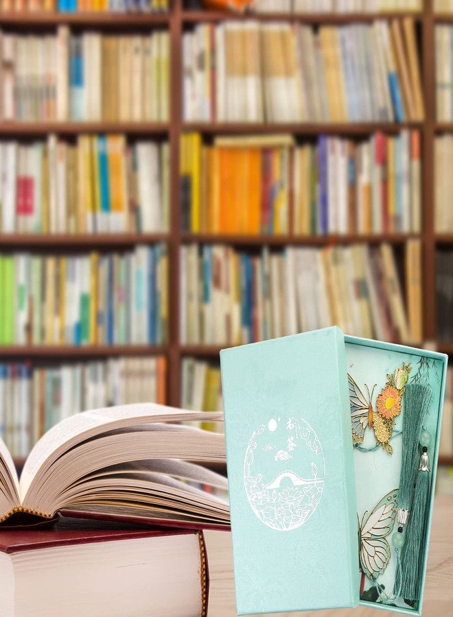 BENOSPACE 2Pcs Butterfly Bookmarks Cute Funny Metal Flower Bookmark for Women Hollow Trim Book Page Markers for Book Lovers Friend Readers Teacher Appreciation Gifts Valentine Mother's Day Christmas - Image 5