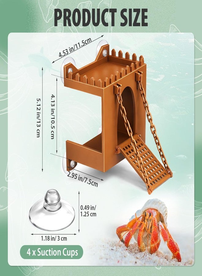 BrightRow Hermit Crab Climbing Wall Foraging Cave Hermit Crab Accessories Climbing Toy Viewing Moist Hideaway Tank Enrichment Decor for Crabs Parrots Lizards Chameleon Reptiles - Image 2