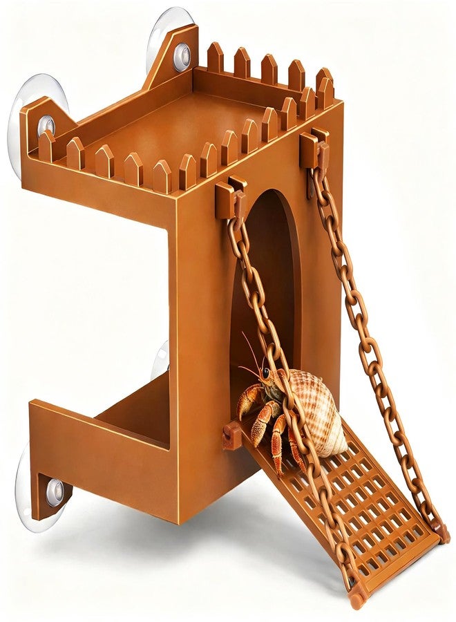 BrightRow Hermit Crab Climbing Wall Foraging Cave Hermit Crab Accessories Climbing Toy Viewing Moist Hideaway Tank Enrichment Decor for Crabs Parrots Lizards Chameleon Reptiles - Image 1