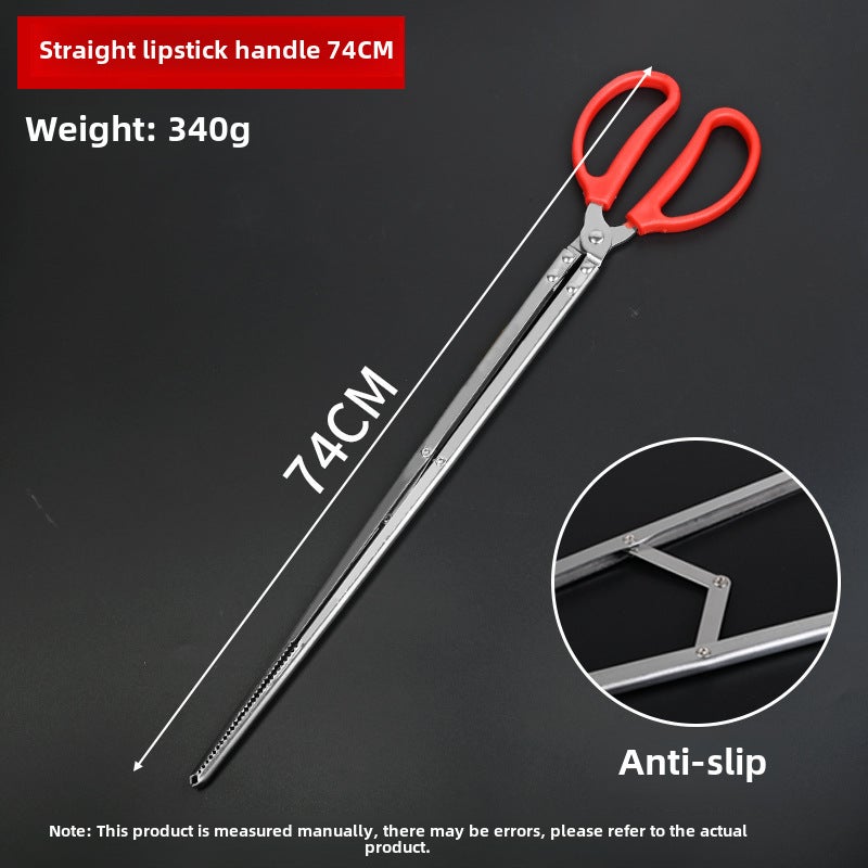 Stainless Steel Litter Picking Tweezers 74cm straight clip [stainless steel]] 