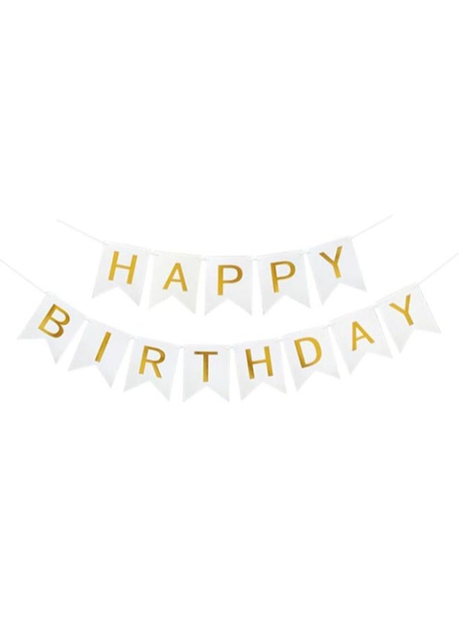 null - شريط تزين عيد ميلاد مجموعه أعلام 13 ق للتعليق مطبوع عليها عبارة "Happy Birthday" - Image 1