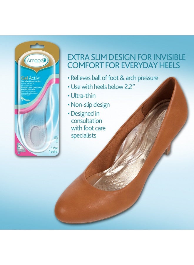Amope Gelactiv Everyday Heels Insoles For Women, 1 Pair, Size 5-10 - Image 1