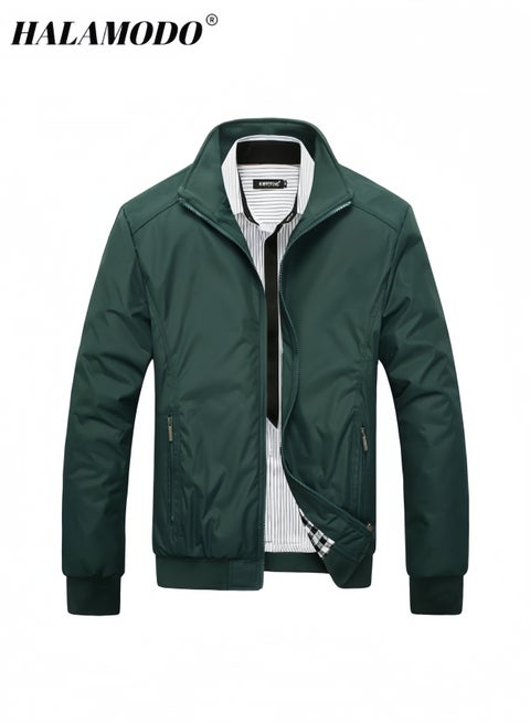 Men's Jacket Coat Slim Fit Lightweight Softshell Flight Bomber Jacket Casual Shell Jacket Zip Up Lightweight Windbreaker Outdoor Recreation Coat