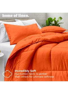 Cotton - Plain - Heavy Comforter - 4Kgs - Down Alternative Filling - (For Matress 180cm/200cm) - Size  (250cm x 240cm) - Orange - pzsku/Z7708FF00B05EB3477CDAZ/45/_/1732710552/ca3a566d-3e0c-4371-ab66-666fdcdc3db8