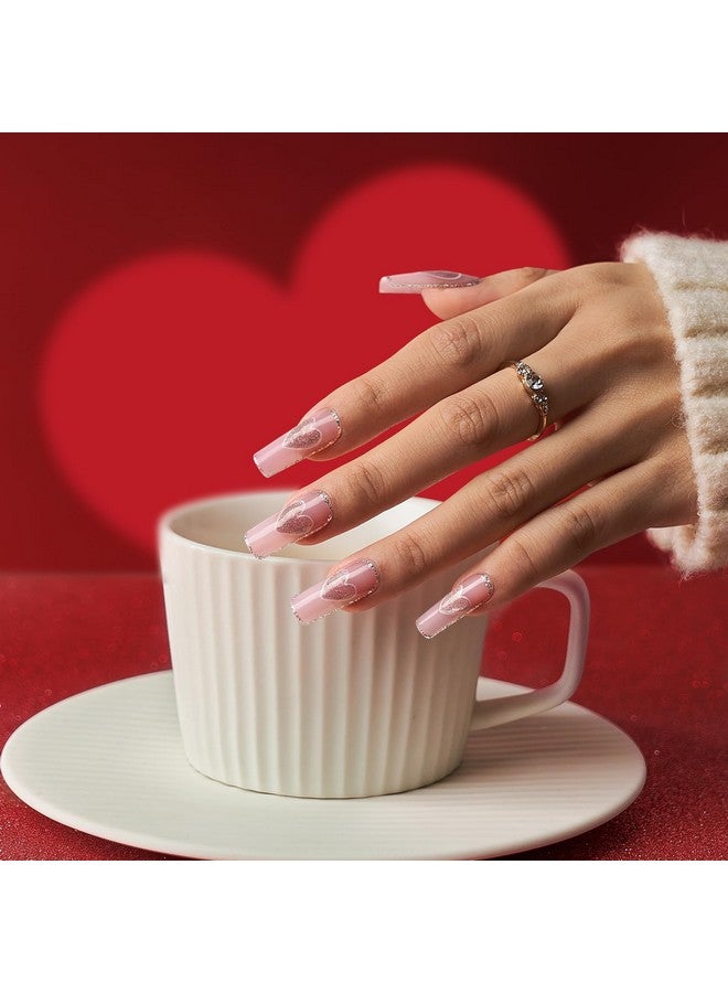 بي تي آرت بوكس أطراف أظافر جل ناعمة من BTArtbox XCOATTIPS - أظافر صناعية طويلة مربعة الشكل بلون وردي طبيعي مع غطاء أساسي للأطراف، أظافر صناعية كاملة التغطية بخطوة واحدة لأظافر صناعية من الجل لفن تمديد الأظافر - Image 2