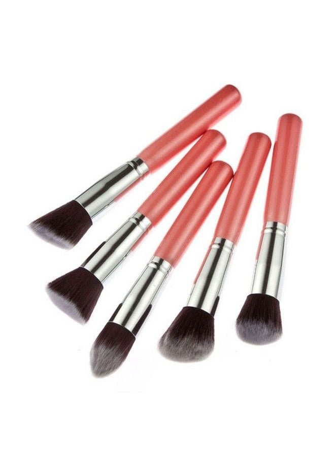 SKINPLUS Makeup Brushes Set Tool Pro Foundation Eyeliner Eyeshadow 10 Pc (Pink)  - Image 4