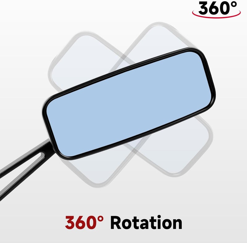 DREAMIZER Universal Rear View Side Motorcycle Mirrors - 8MM & 10MM Compatible - Image 3