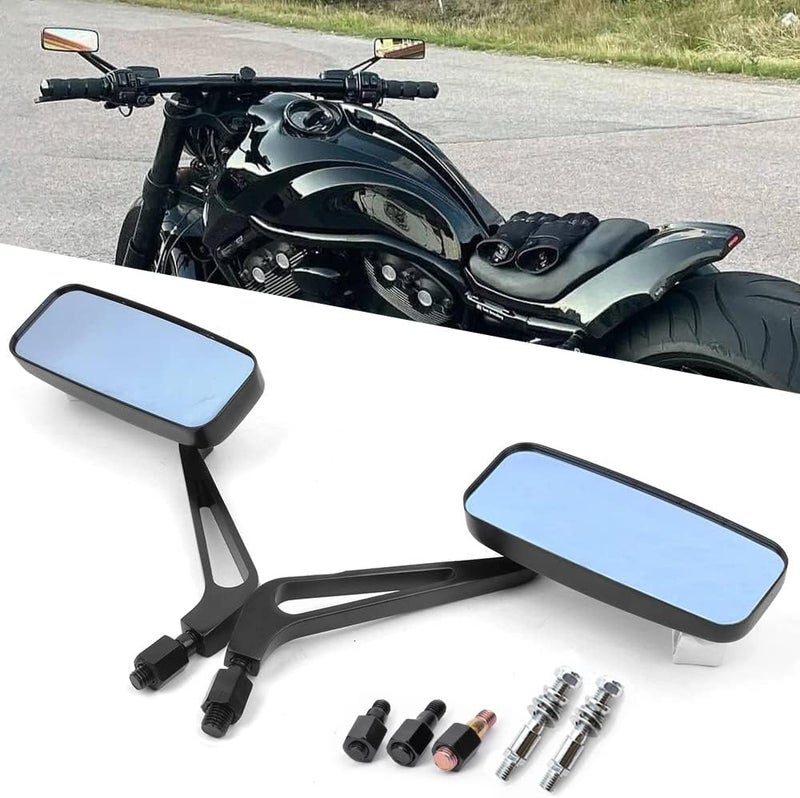 DREAMIZER Universal Rear View Side Motorcycle Mirrors - 8MM & 10MM Compatible - Image 1