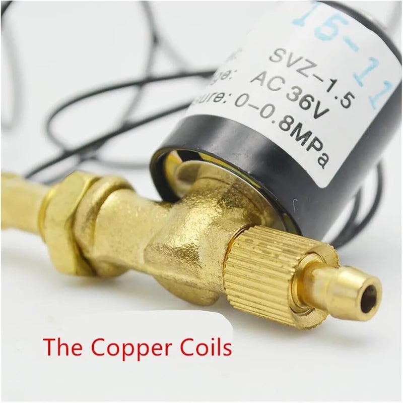 صمام كهرومغناطيسي SVZ-1.5 VZCT-2.2 بضغط 0-0.8Mpa وجهدي 24V أو 36V أو 220V، ذو موضعين وطريقين (مع حزام)، DC12V_SVZ-1.5 - Image 2