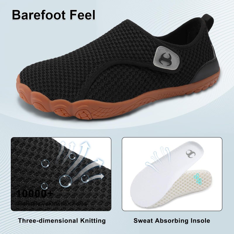 Scurtain Wide Shoes Women Comfortable Cross Training Workout Gym Weightlifting Shoe Women's Summer Spring Barefoot Beach Pool Swim Water Hiking Shoes Casual Zero Drop Black Orthopedic Walking Sneakers Size - Image 5