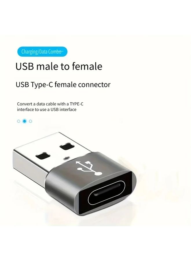 Silvery Universal Travel Adapter Set Type C USB Lightning Micro USB Connectors - Image 2