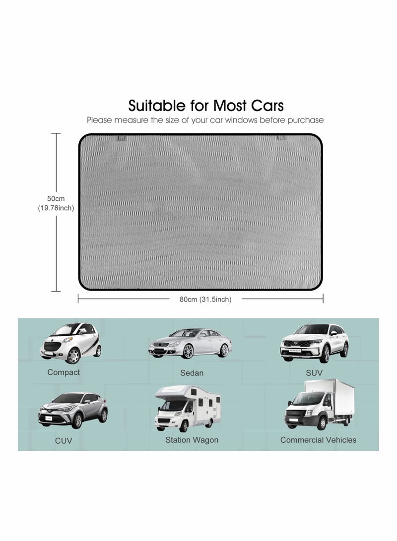Car Side Window Sun Shades for Babies - UV Protection and Heat Reduction Mesh Screens for Privacy and Breastfeeding (Back Seat, Set of 2) - Image 4
