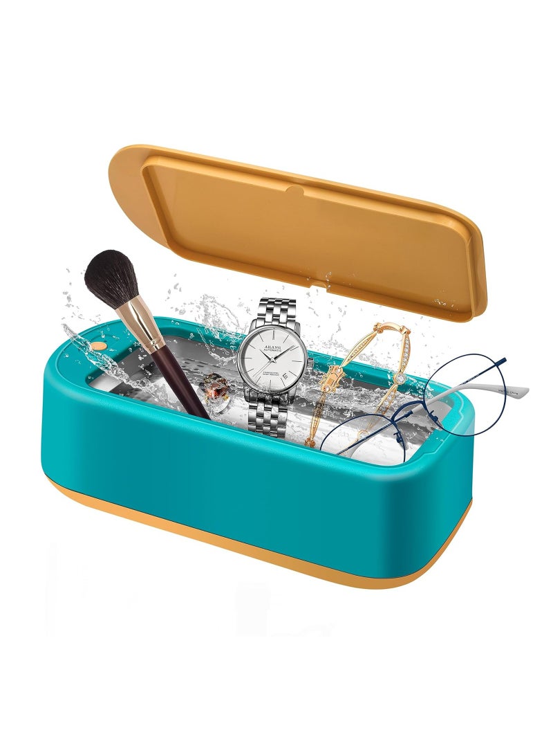 SOLARAE Ultrasonic Jewelry Cleaner Machine, 48KHz 640ML (22OZ) Professional Ultrasonic Cleaner with 2 Timer Mode Ideal for Cleaning Jewelry, Glasses, Watch, Denture‚ÄìIncludes Adaptor, Tweezer, Non-Slip Pad - Image 1