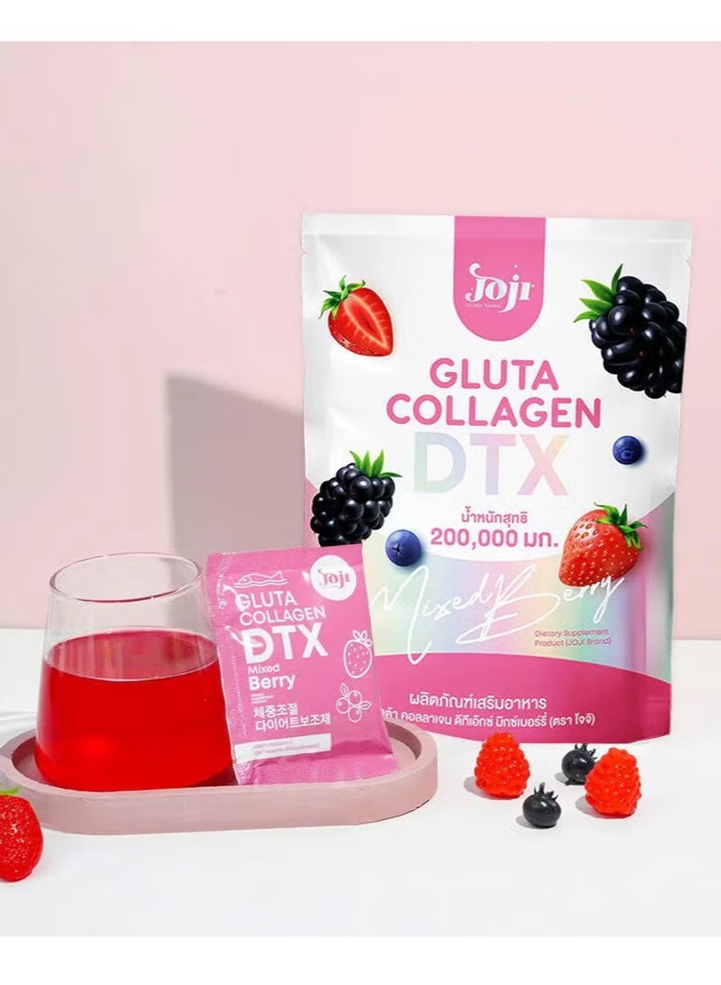 JOJI Secret Young Gluta Collagen DTX | Mixed Berry Flavor | 200,000 mg Dietary Supplement (10 Sachets) - Image 4
