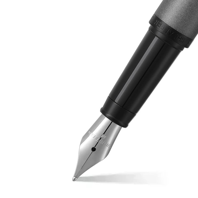 SHEAFFER قلم شيفر Vfm E9424 رمادي غير لامع مع تفاصيل سوداء غير لامعة قلم حبر متوسط - Image 3