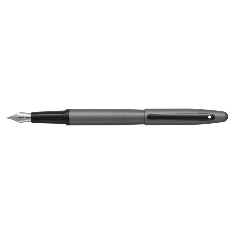 SHEAFFER قلم شيفر Vfm E9424 رمادي غير لامع مع تفاصيل سوداء غير لامعة قلم حبر متوسط - Image 4