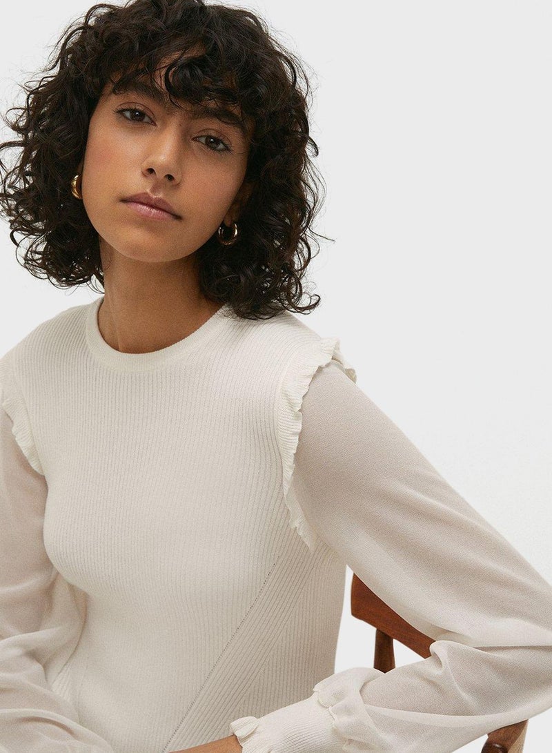 Oasis Ruffled Sleeve Knit Dress - Image 3
