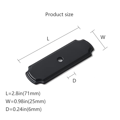 khtumeware 10 Pack Backplate for Cabinet Knobs Matte Black Cabinet Hardware Knob Backplate/Back Plate - Image 2