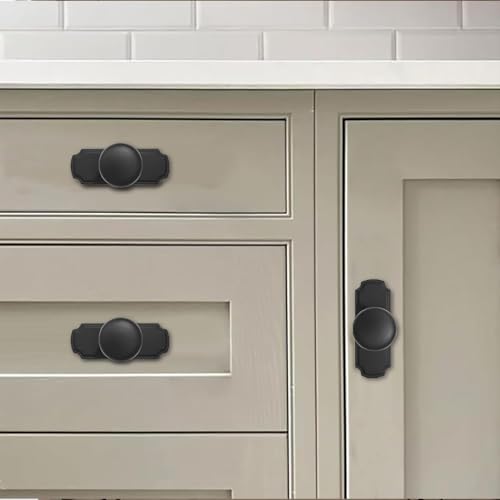 khtumeware 10 Pack Backplate for Cabinet Knobs Matte Black Cabinet Hardware Knob Backplate/Back Plate - Image 3