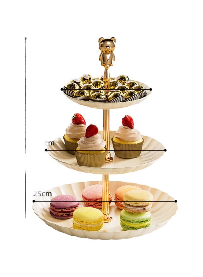 Yijuke [3-Tier] Luxury Fruit Tray, Living Room Coffee Table Snack Plate, Candy Dish, Dried Fruit And Snack Rack, Dessert Stand, Serving Tray - Image 3