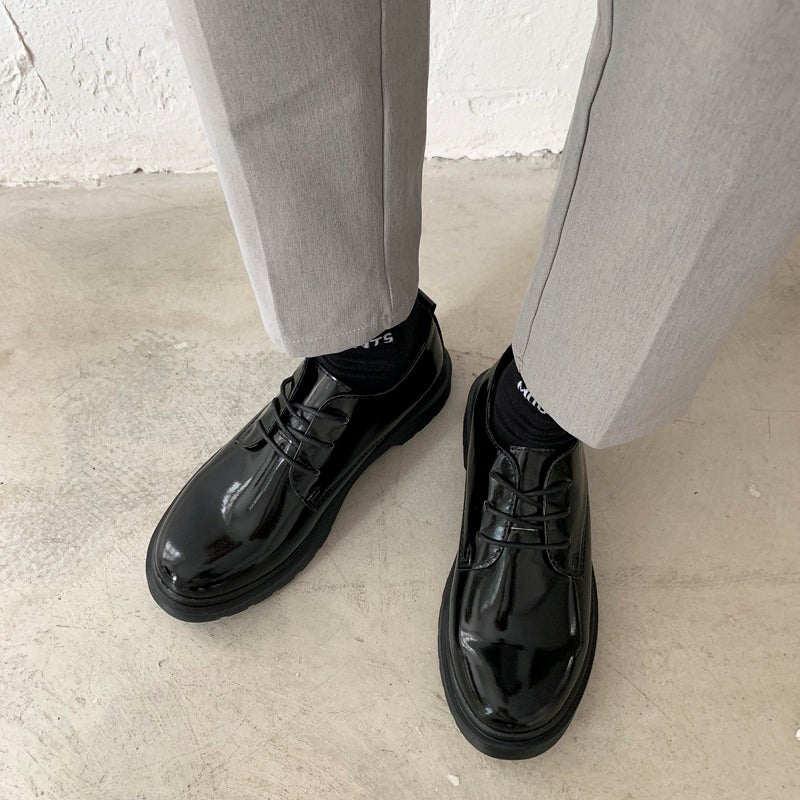 White Small Leather Shoes For Boys, Business Suits, Work, Students, Youth, Wedding Groomsmen, Pography, British Trendy Shoes - Image 1