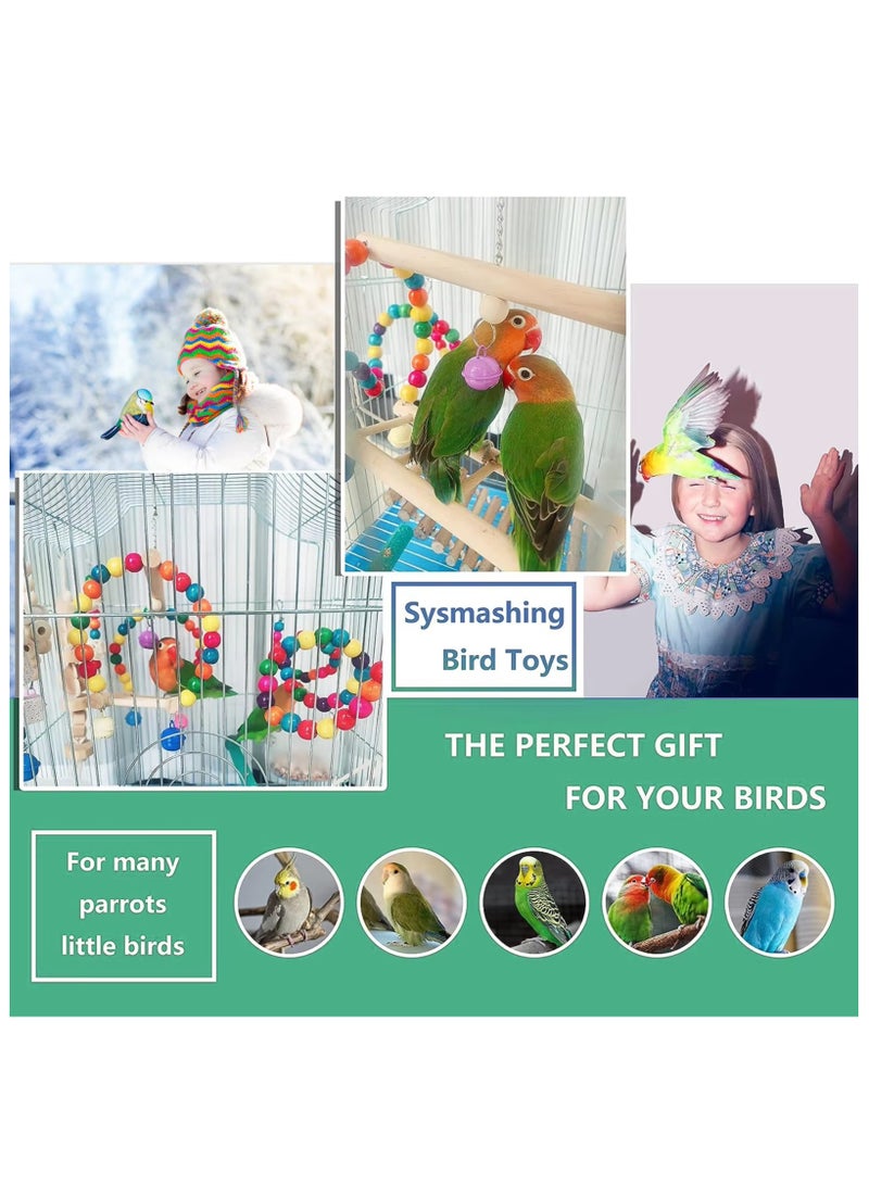 ألعاب طيور الببغاء والكوكتيل، قفص ببغاوات، أرجوحة، سلالم تسلق، مجثم خشبي، لعبة مضغ للببغاوات، الكونيور، طيور الحب، البادجي - Image 4