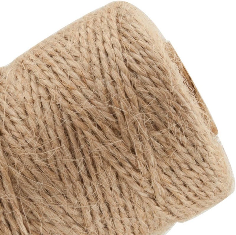 IlikeEC Jute Twine 1312 Feet 2mm 3Ply Natural Arts Crafts Jute Rope Durable Packing String for Gardening Applications(4pcs x 328feet) - Image 2
