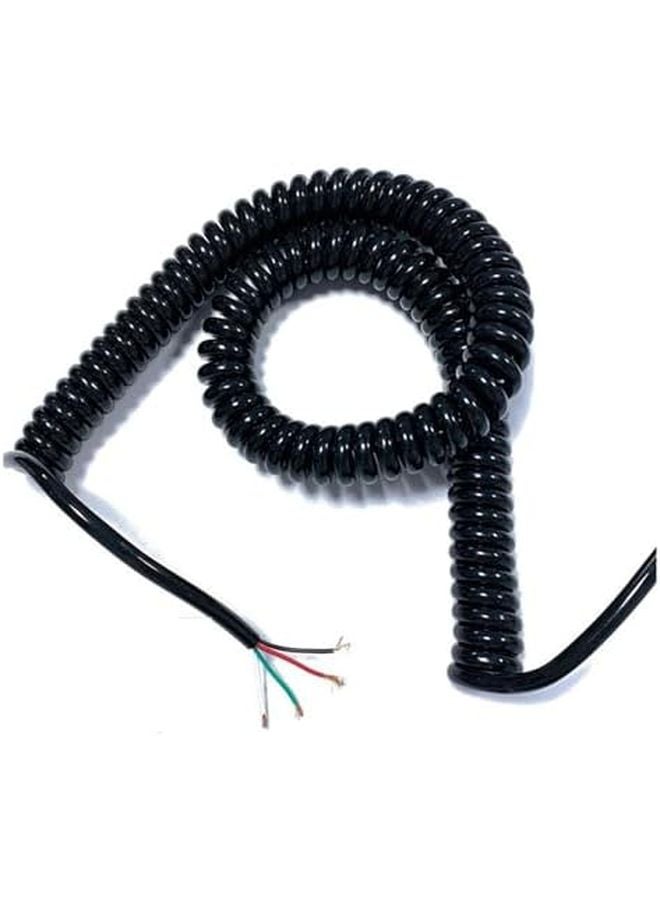 كابل حلزوني قابل للسحب 2 نواة 22AWG سلك زنبركي حلزوني يمتد 9 متر سلك تلسكوبي - Image 4