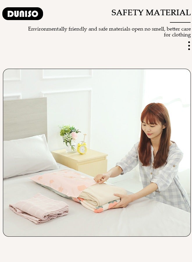 DUNISO 3PCS Vacuum Storage Bags,Vacuum Sealer Storage Bags with Electric Pump for Travel,  Multiple Sets of Space Saver Sealer Compression Bags, Reusable Compression Bags，Vacuum Bag for Blankets, Pillows, Clothes Storage - Image 4