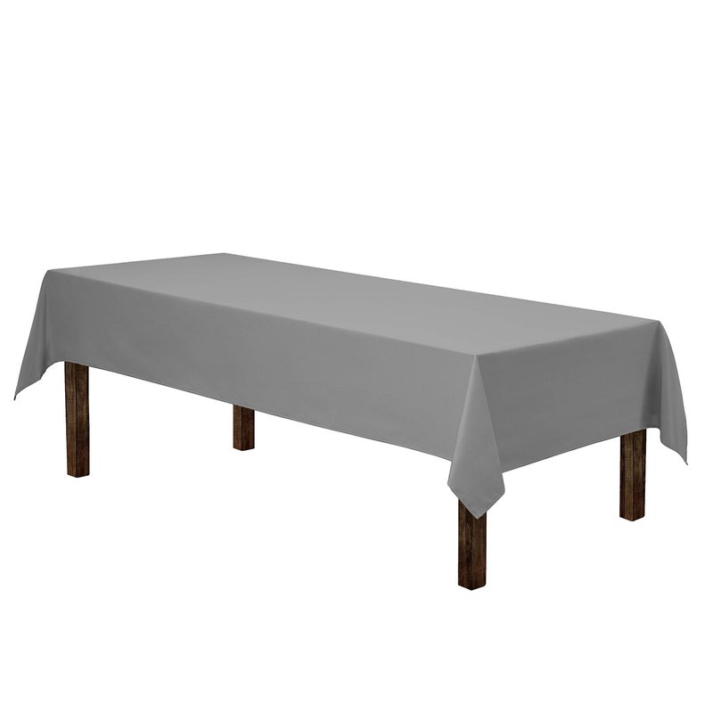 Gee Di Moda Rectangle Tablecloth  60 x 102 Inch Charcoal Table Cloth for 6 Foot Rectangle Table  Heavy Duty Washable Fabric  for 6 Ft Buffet Table Holiday Party Dinner Wedding  Baby Shower