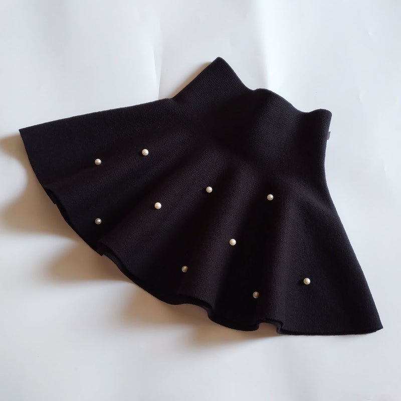 Girls Tulle Tutu Skirt 2024 Spring/Fall Korean Short Style Knitted Cute Gray gypsophila  - Image 2