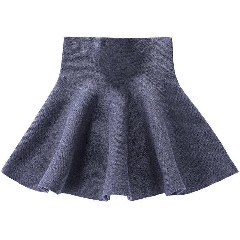 Girls Tulle Tutu Skirt 2024 Spring/Fall Korean Short Style Knitted Cute Gray gypsophila  - Image 5