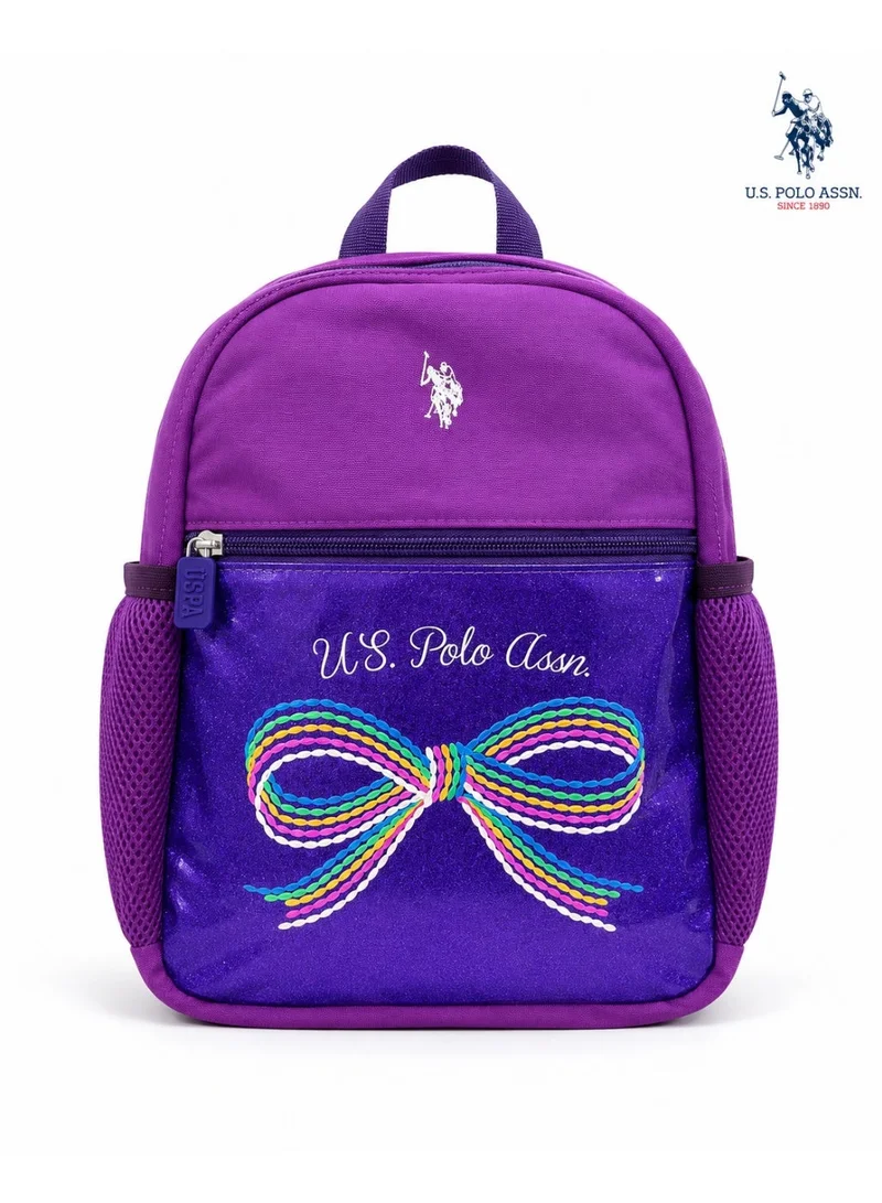 U.S. Polo Assn. U.S. Polo Assn. Classic Purple Micro Dot Classic Backpack for School and Office MultiCompartment Bag for Campus
