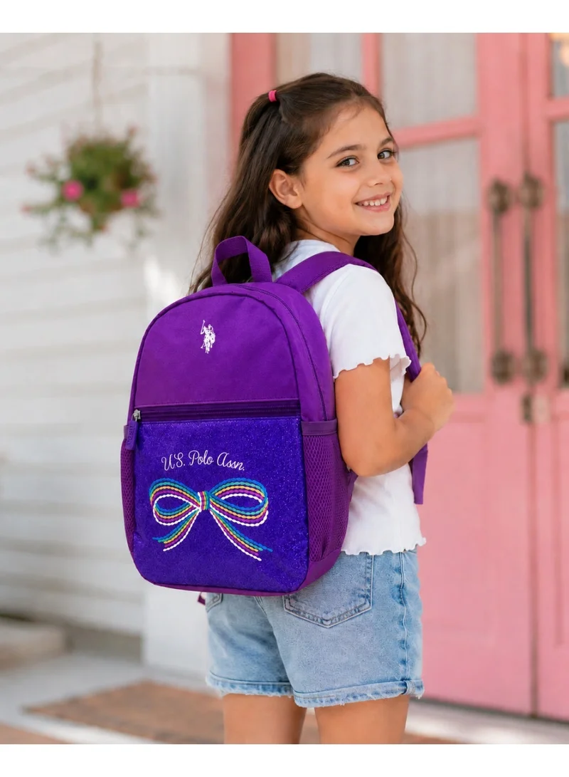 U.S. Polo Assn. PURPLE U.S. Polo Assn. Classic Purple Micro Dot Classic Backpack for School and Office MultiCompartment Bag for Campus  | Best Price UAE
