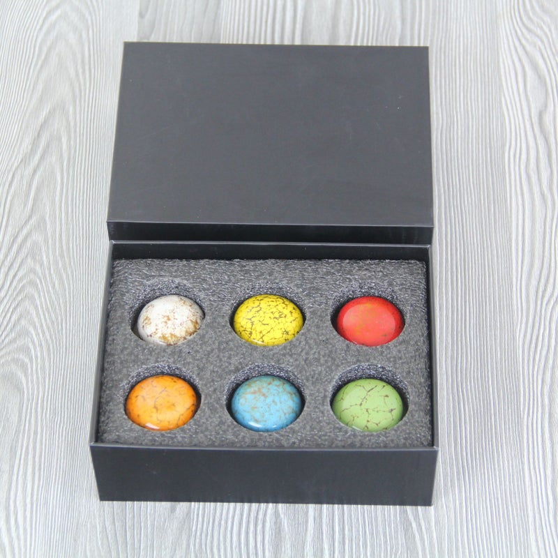 Mini Ceramic Tea Caddy Small Sealed Storage Jar Set of six gift boxes 