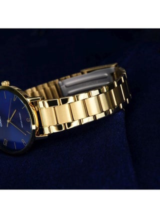Women Stainless Steel Analog Quartz Wrist Watch LTP-VT01G-2BUDF Navy/Gold - 40 mm - Gold - view 5