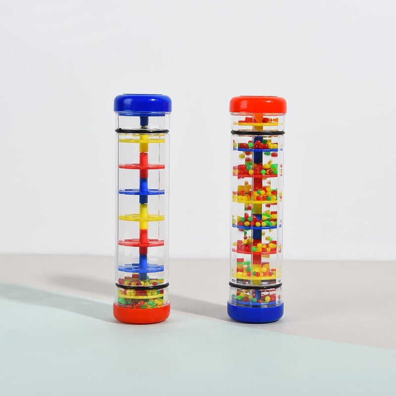 Mihey 2 Pack Rainmaker Rain Stick Toy 8 Inch Rainstick Musical Instrument for Babies Toddlers and Kids Sensory Developmental Shaker - Image 5